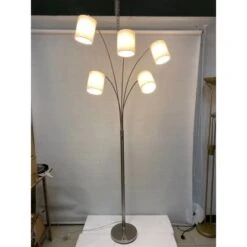 Globo Stehlampe Ava 5-flammig Nickel Matt 840 X 1300 X 2040 Mm -Globo Lighting 9007371405893 3749 S 08