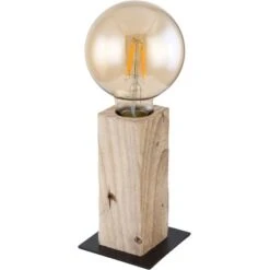 Globo Tischleuchte ADALIE Schwarz Matt Dunkelbraun 9 Cm X 9 Cm X 15 Cm