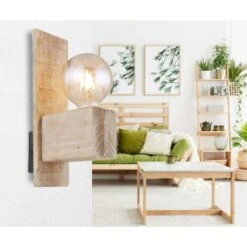 Globo Wandleuchte ADALIE Schwarz Matt Dunkelbraun 9 Cm X 30 Cm AL: 16,5 Cm -Globo Lighting 9007371414819 3749 2