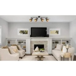 Globo Strahler Blanca 4-flammig Schwarz 800 X180 Mm