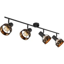Globo Strahler Blanca 4-flammig Schwarz 800 X180 Mm -Globo Lighting 9007371416523 3749 S 04