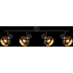 Globo Strahler Blanca 4-flammig Schwarz 800 X180 Mm -Globo Lighting 9007371416523 3749 S 06