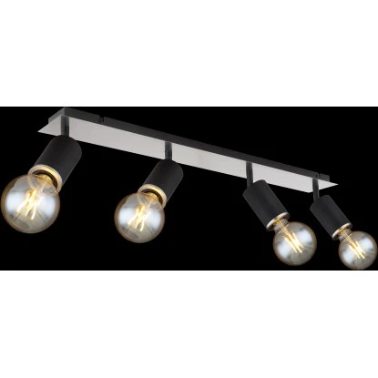 Globo Strahler Joseba 4-flammig Schwarz Matt 800 X 100 X 180 Mm 7 Globo Strahler Joseba 4-flammig Schwarz Matt 800 X 100 X 180 Mm – Bild 5