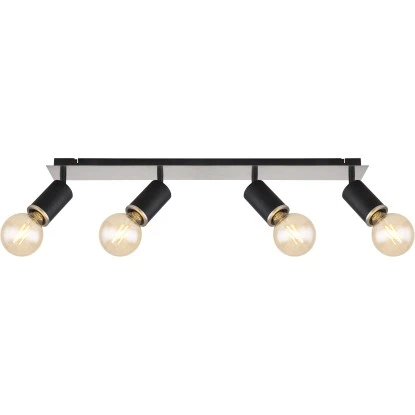 Globo Strahler Joseba 4-flammig Schwarz Matt 800 X 100 X 180 Mm 6 Globo Strahler Joseba 4-flammig Schwarz Matt 800 X 100 X 180 Mm – Bild 4