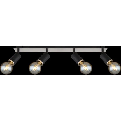 Globo Strahler Joseba 4-flammig Schwarz Matt 800 X 100 X 180 Mm 8 Globo Strahler Joseba 4-flammig Schwarz Matt 800 X 100 X 180 Mm – Bild 6