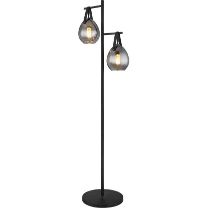Globo Stehlampe Diethild 2-flammig Schwarz Matt 390 X 300 X 1430 Mm 4 Globo Stehlampe Diethild 2-flammig Schwarz Matt 390 X 300 X 1430 Mm – Bild 2
