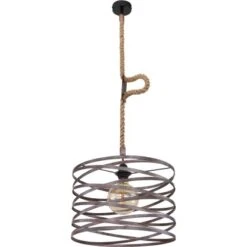 Globo Pendelleuchte Marco 1-flammig Schwarz 400 X 1190 Mm -Globo Lighting 9007371417261 3749 S 03