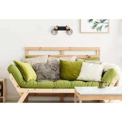 Globo Strahler Lacky 2-flammig Schwarz Matt 290 X 120 X 200 Mm 5 Globo Strahler Lacky 2-flammig Schwarz Matt 290 X 120 X 200 Mm – Bild 3