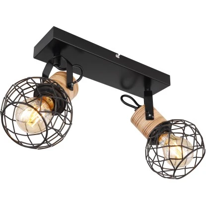 Globo Strahler Lacky 2-flammig Schwarz Matt 290 X 120 X 200 Mm 3 Globo Strahler Lacky 2-flammig Schwarz Matt 290 X 120 X 200 Mm