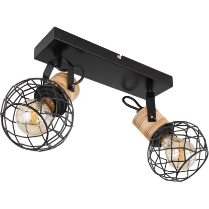 Globo Strahler Lacky 2-flammig Schwarz Matt 290 X 120 X 200 Mm 4 Globo Strahler Lacky 2-flammig Schwarz Matt 290 X 120 X 200 Mm – Bild 2