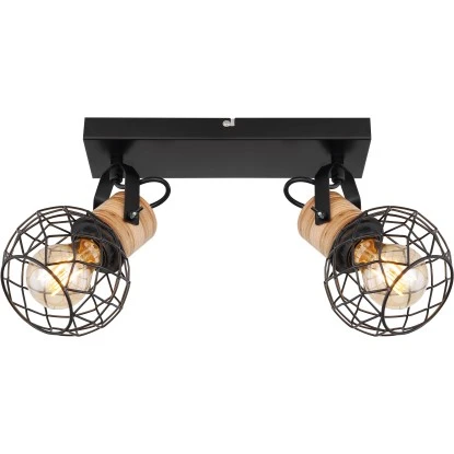 Globo Strahler Lacky 2-flammig Schwarz Matt 290 X 120 X 200 Mm 6 Globo Strahler Lacky 2-flammig Schwarz Matt 290 X 120 X 200 Mm – Bild 4