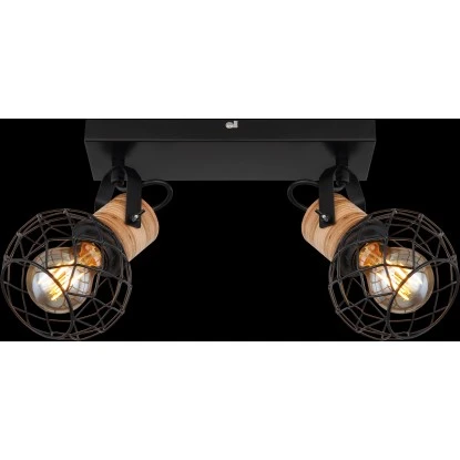 Globo Strahler Lacky 2-flammig Schwarz Matt 290 X 120 X 200 Mm 8 Globo Strahler Lacky 2-flammig Schwarz Matt 290 X 120 X 200 Mm – Bild 6