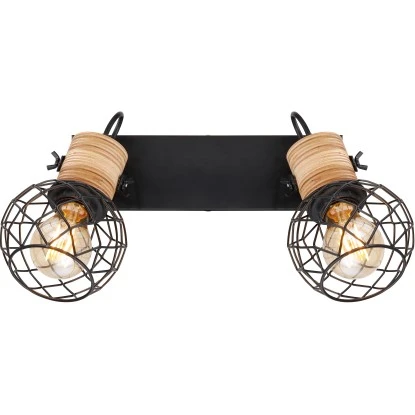 Globo Strahler Lacky 2-flammig Schwarz Matt 290 X 120 X 200 Mm 9 Globo Strahler Lacky 2-flammig Schwarz Matt 290 X 120 X 200 Mm – Bild 7