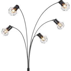 Globo Stehlampe Priska 5-flammig Schwarz Matt 740 X 800 X 2040 Mm -Globo Lighting 9007371417520 3749 CU 02