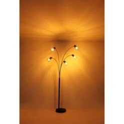 Globo Stehlampe Priska 5-flammig Schwarz Matt 740 X 800 X 2040 Mm -Globo Lighting 9007371417520 3749 S 04