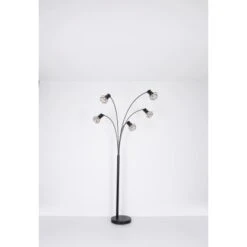 Globo Stehlampe Priska 5-flammig Schwarz Matt 740 X 800 X 2040 Mm -Globo Lighting 9007371417520 3749 S 06