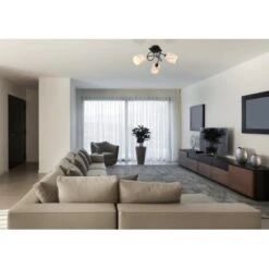 Globo Deckenleuchte Gabriele 3-flammig Schwarz Matt 460 X 275 Mm