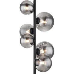 Globo LED-Stehlampe Riha 6-flammig Schwarz Matt-Rauchfarben 285 X 1550 Mm -Globo Lighting 9007371417889 3749 CU 02