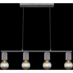 Globo Pendelleuchte Freddy 4-flammig Silber 800 X 65 X 1200 Mm -Globo Lighting 9007371418497 3749 S 05