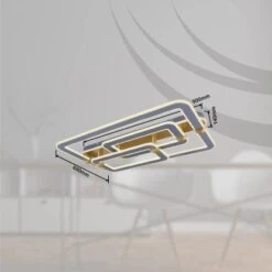 Globo LED-Deckenleuchte Margy 1-flammig Grau 900 X 600 X 165 Mm -Globo Lighting 9007371419647 3749 S 12