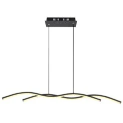 Globo LED-Pendelleuchte Marius 1-flammig Schwarz 880 X 80 X 1180 Mm 11 Globo LED-Pendelleuchte Marius 1-flammig Schwarz 880 X 80 X 1180 Mm -Globo Lighting 9007371419708 3749 S 03