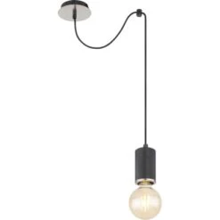 Globo Pendelleuchte Joseba 1-flammig Schwarz Matt 120 X 1600 Mm -Globo Lighting 9007371420148 3749 S 04