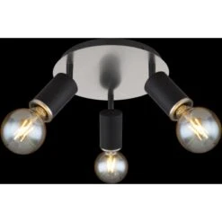 Globo Strahler Joseba 3-flammig Schwarz Matt 280 X 180 Mm -Globo Lighting 9007371420155 3749 S 02