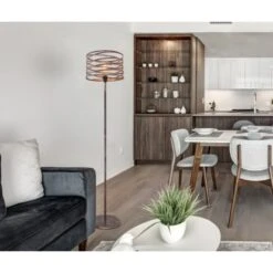 Globo Stehlampe Marco 1-flammig Rostfarben 350 X 1580 Mm