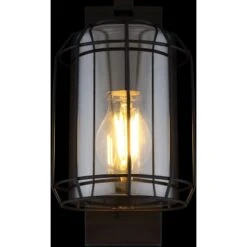 Globo Wandlampe Kammi 1-flammig Schwarz Matt-Rauchfarben 130 X 250 Mm -Globo Lighting 9007371420414 3749 S 05