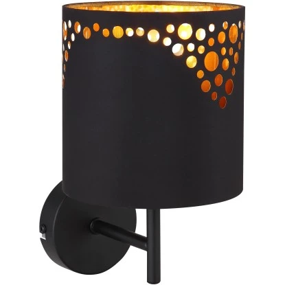 Globo Wandlampe Ingeborg 1-flammig Schwarz Matt 150 X 250 Mm 5 Globo Wandlampe Ingeborg 1-flammig Schwarz Matt 150 X 250 Mm – Bild 3