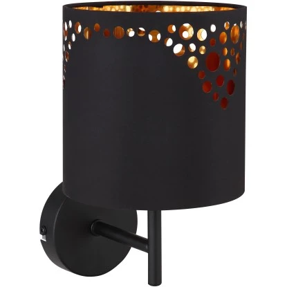 Globo Wandlampe Ingeborg 1-flammig Schwarz Matt 150 X 250 Mm 6 Globo Wandlampe Ingeborg 1-flammig Schwarz Matt 150 X 250 Mm – Bild 4