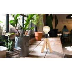 Globo Tischlampe Kira 1-flammig Dunkelbraun 200 X 265 Mm