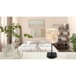 Globo Tischlampe Gabriele 1-flammig Schwarz Matt 150 X 350 Mm