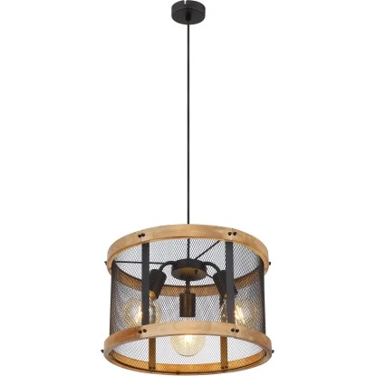 Globo Pendelleuchte Jeanie 3-flammig Schwarz Matt 400 X 1200 Mm 4 Globo Pendelleuchte Jeanie 3-flammig Schwarz Matt 400 X 1200 Mm – Bild 2