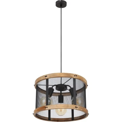 Globo Pendelleuchte Jeanie 3-flammig Schwarz Matt 400 X 1200 Mm 5 Globo Pendelleuchte Jeanie 3-flammig Schwarz Matt 400 X 1200 Mm – Bild 3