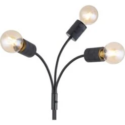 Globo Stehlampe Hermine 3-flammig Schwarz Matt 530 X 1700 Mm -Globo Lighting 9007371421305 3749 CU 01