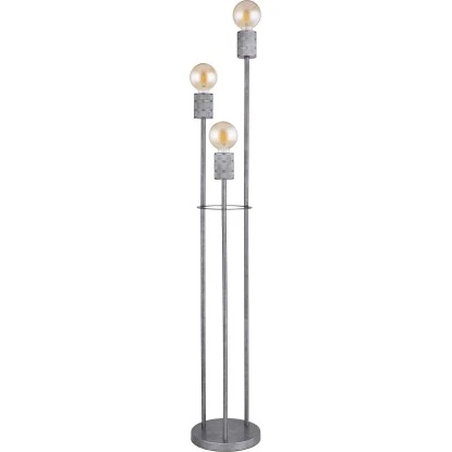 Globo Stehlampe Freddy 3-flammig Silber 250 X 1430 Mm 5 Globo Stehlampe Freddy 3-flammig Silber 250 X 1430 Mm – Bild 3