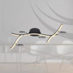 Globo LED-Deckenleuchte Jules 1-flammig Schwarz Matt 1000 X 140 X 140 Mm -Globo Lighting 9007371421787 3749 S 09