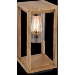 Globo Außenleuchte Candela 1-flammig Holzoptik 150 X 150 X 350 Mm -Globo Lighting 9007371421961 3749 S 02
