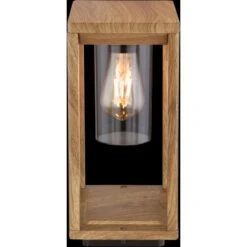 Globo Außenleuchte Candela 1-flammig Holzoptik 150 X 150 X 350 Mm -Globo Lighting 9007371421961 3749 S 05