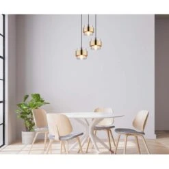 Globo Pendelleuchte Milley 3-flammig Schwarz Matt 450 X 1200 Mm