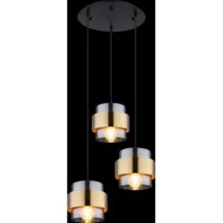 Globo Pendelleuchte Milley 3-flammig Schwarz Matt 450 X 1200 Mm -Globo Lighting 9007371422012 3749 S 02