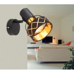 Globo Strahler Blanca 1-flammig Schwarz 110 X 160 Mm