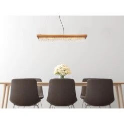 Globo LED-Pendelleuchte Edeltraud 1-flammig Schwarz 800 X 200 X 1450 Mm