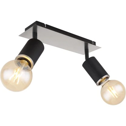 Globo Strahler Joseba 2-flammig Schwarz Matt 310 X 100 X 180 Mm 4 Globo Strahler Joseba 2-flammig Schwarz Matt 310 X 100 X 180 Mm – Bild 2