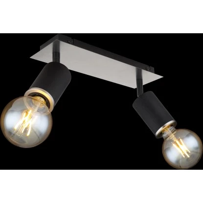 Globo Strahler Joseba 2-flammig Schwarz Matt 310 X 100 X 180 Mm 7 Globo Strahler Joseba 2-flammig Schwarz Matt 310 X 100 X 180 Mm – Bild 5