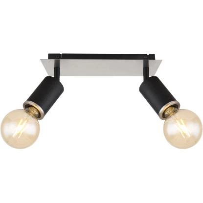 Globo Strahler Joseba 2-flammig Schwarz Matt 310 X 100 X 180 Mm 6 Globo Strahler Joseba 2-flammig Schwarz Matt 310 X 100 X 180 Mm – Bild 4