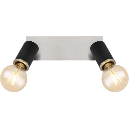 Globo Strahler Joseba 2-flammig Schwarz Matt 310 X 100 X 180 Mm 9 Globo Strahler Joseba 2-flammig Schwarz Matt 310 X 100 X 180 Mm – Bild 7