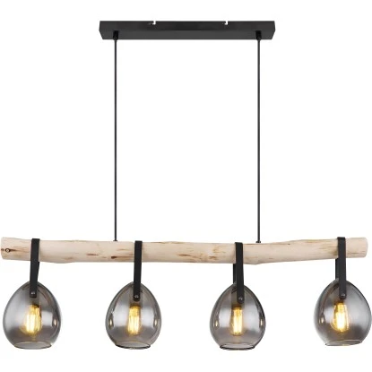 Globo Pendelleuchte Diethild 4-flammig Schwarz Matt 1000 X 150 X 1170 Mm 6 Globo Pendelleuchte Diethild 4-flammig Schwarz Matt 1000 X 150 X 1170 Mm – Bild 4