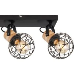 Globo Strahler Lacky 4-flammig Schwarz Matt 650 X 120 X 200 Mm -Globo Lighting 9007371423361 3749 CU 01